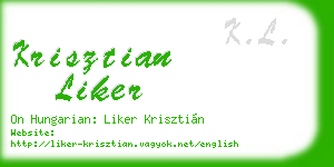 krisztian liker business card